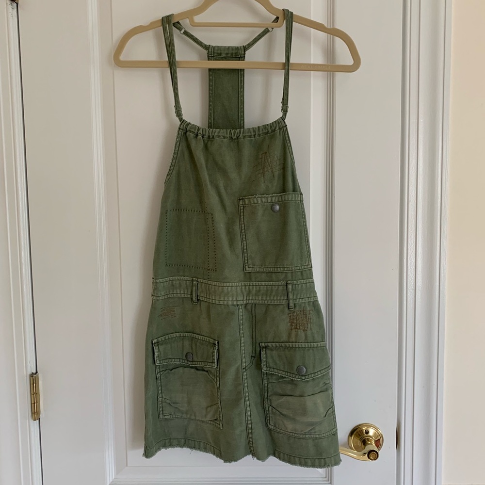 Free People MILITARY UTILITY DRESS PLATOON WASH - Picture 2 of 8